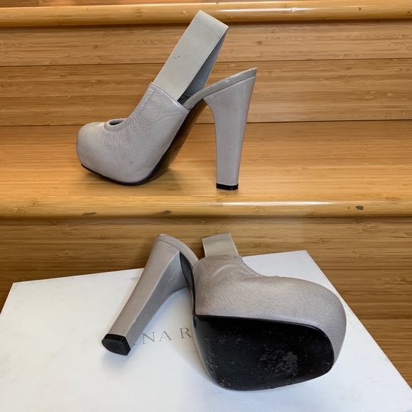 Nina Ricci Leather Platform Slingback Pump - Picture 5 of 10